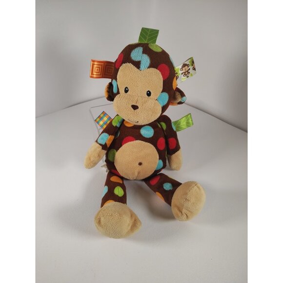 Mary Meyer Taggies Dazzle Dots Monkey Plush 11” Stuffed Animal - Picture 1 of 4